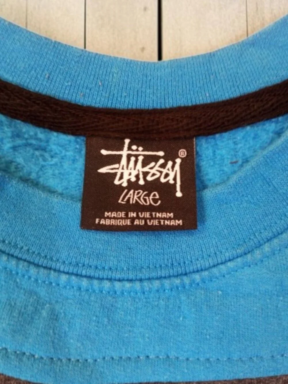 Stussy vintage reworked embroidered unisex sweatshirt size L - Picture 2 of 3